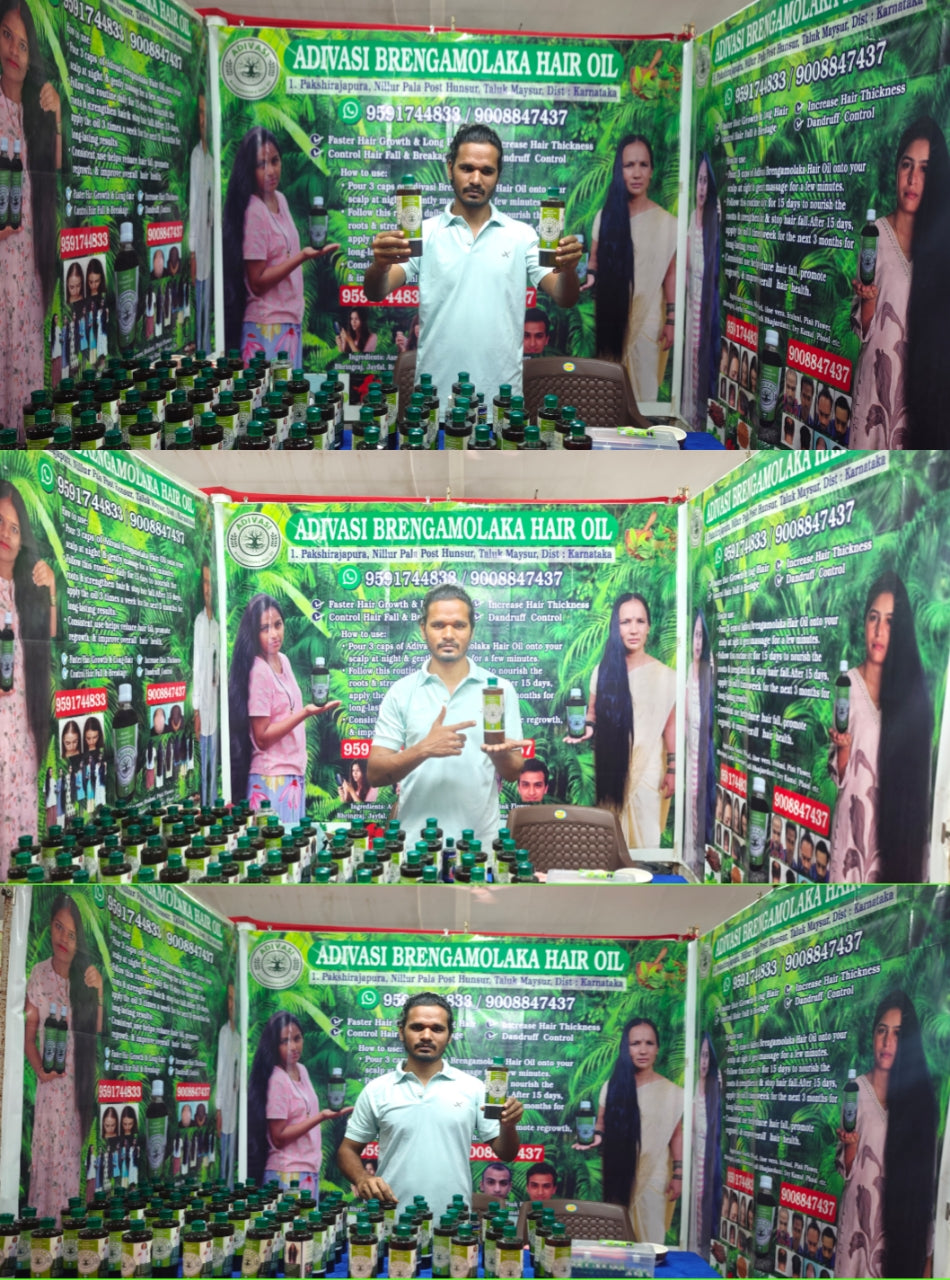 ADIVASI BRENGAMOLAKA HAIR OIL 100% BENEFIT  250.ML. 500.ML. 1000.ML🌿🌿